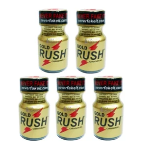 uy Gold Rush poppers online 5x Gold Rush 10ml A top selling popper bundle, for your leather cleaning needs.